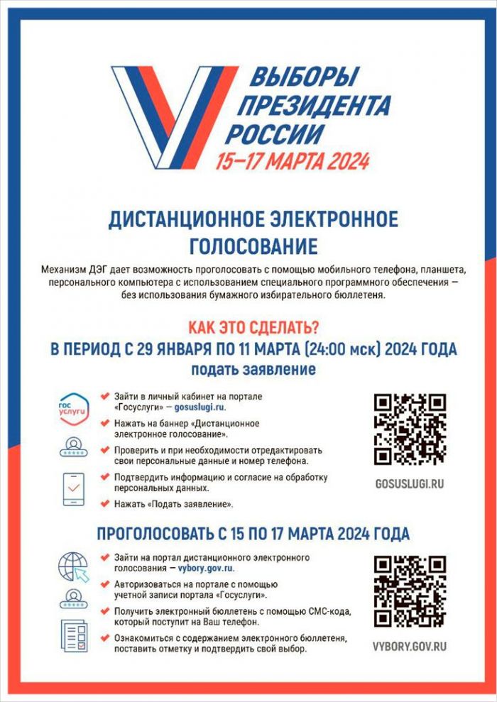 Выборы Президента РФ. Дистанционное электронное голосование